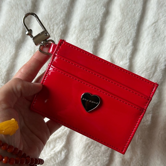 Betsey Johnson Keychain  ID Credit Card Holder Case Red - Picture 3 of 14